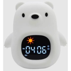 kiddoboo Night Light And Alarm Soundglow Bear 15X8,5X18cm White KBJL822 5207244013345