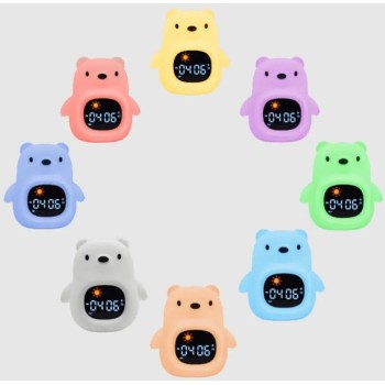 kiddoboo Night Light And Alarm Soundglow Bear 15X8,5X18cm White KBJL822 5207244013345