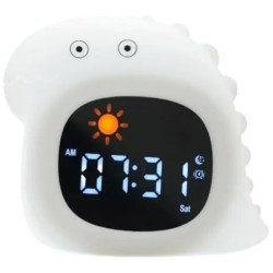 kiddoboo Night Light And Alarm Soundglow Dino KBJL826 11,3X8,5X11,5Cm White KBJL826 5207244013352