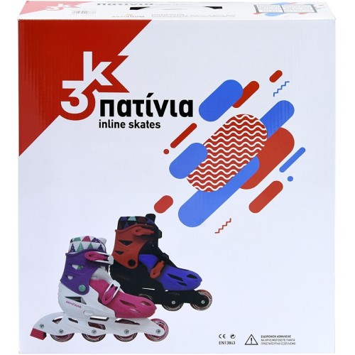 ΑΘΛΟΠΑΙΔΙΑ Inline Skates - Red/black/blue Color Red-black-blue, Size 39-42 002.1083/RBB/39 9985777007876