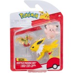 Jazwares Pokemon Figures 3 Pcs. W19 – Flapple, Jolteon, Clefairy JW095155 191726709510