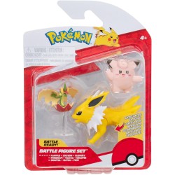 Jazwares Pokemon Φιγούρες 3 Τεμ. W19 – Flapple, Jolteon, Clefairy JW095155 191726709510