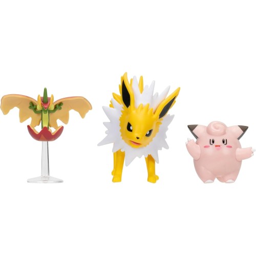 Jazwares Pokemon Figures 3 Pcs. W19 – Flapple, Jolteon, Clefairy JW095155 191726709510