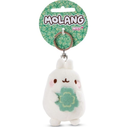 Nici Molang Plush Keychain With Clover Leaf (Molang) 8Cm NIC48870 4012390488708