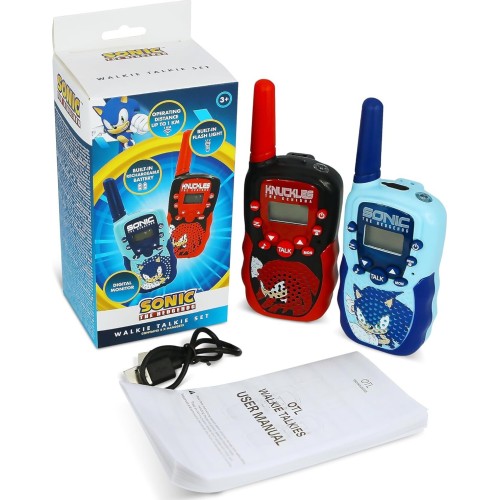 otl technologies Sh1212 Sonic The Hedgehog Wireless Rechargeable Walkie Talkie Set  5055371628495