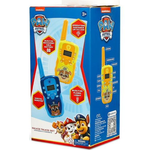 otl technologies Paw295 Paw Patrol Ασύρματο Επαναφορτιζόμενο Σετ Walkie Talkie  5055371628471