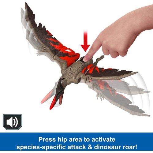 Mattel Δεινόσαυρος Με Κινούμενα Μέλη/Επίθεση Jurassic World Wild Roar Pteranodon Jurassic World Παιδική Φιγούρα Παιχνιδιού HLP14