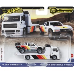 Mattel Hot Wheels Hw Premium - Νταλίκα Με Αυτοκινητάκι Fleet Street & Toyota Off-Road Truck FLF56 / HRV39 194735186273