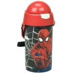 GIM  Water Bottle Fd 500Ml Spiderman Black City 557-12209 5204549158313