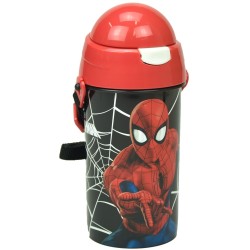 GIM  Water Bottle Fd 500Ml Spiderman Black City 557-12209 5204549158313