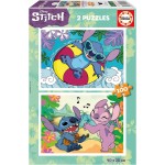 EDUCA Disney Stitch | Set Of 2 Puzzles For Children With 100 Pieces. Dimensions: 40 X 28 Cm. Recommended For Children From 6 Y 0