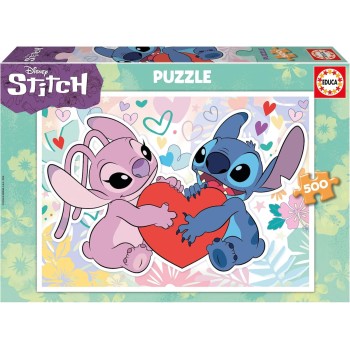 Educa - Disney Stitch | Puzzle Of 500 Pieces For Adults. Dimensions: 48 X 34 Cm. Includes The Puzzle Glue Fixpuzzle. Since 11 Ye