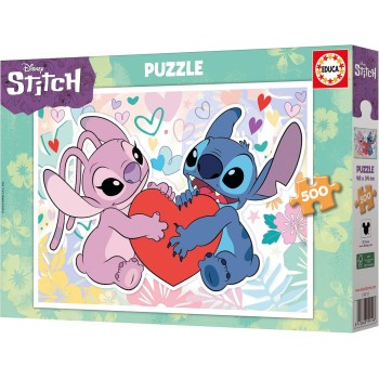 Educa - Disney Stitch | Puzzle Of 500 Pieces For Adults. Dimensions: 48 X 34 Cm. Includes The Puzzle Glue Fixpuzzle. Since 11 Ye