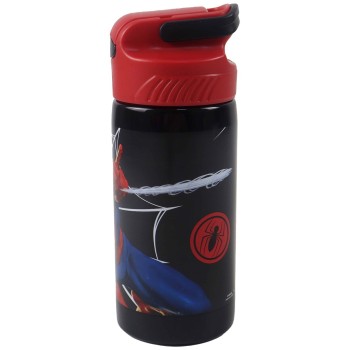 GIM  Water Bottle Stainless Steel 500Ml Spiderman Black City 557-12245 5204549158337