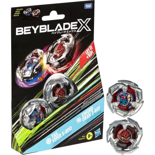Hasbro Beyblade X Tail Viper 5-80O And Sword Dran 3-60F Σβούρα Battling F9586 / G0197 5010996259295