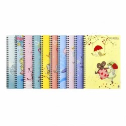 A&G PAPER A&G Spiral Notebook Pepitta A4 Striped 3 Themes Various Designs - 1 Pc 29172 5205616291728