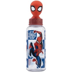 Stor 3D Water Bottle 560ml Spiderman Midnight Flyer 530-74859 8412497748594