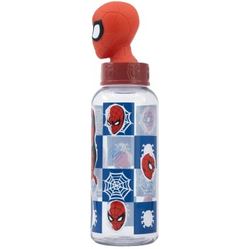 Stor 3D Water Bottle 560ml Spiderman Midnight Flyer 530-74859 8412497748594