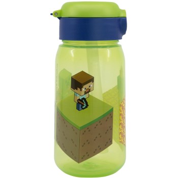 Stor Push Up Water Bottle 510Ml Minecraft Isometric 530-40442 8412497404421