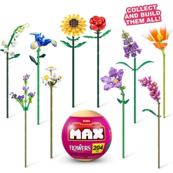 ZURU Miniature toy max Build Garden Long Flowers Series 1 Piece for 3+ 31113 4894680036604