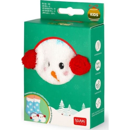 Legami Non-Slip Socks - Its A Match! Snowman - Kid KCSXS0004 8052694020828