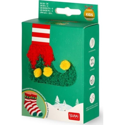 Legami Non-Slip Socks - Its A Match! Elf - Kid KCSXS0003 8052694020811
