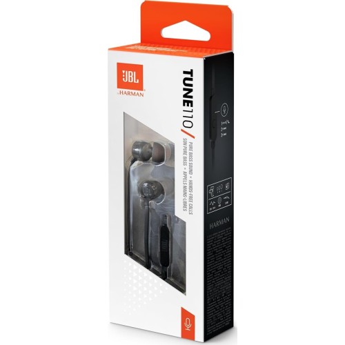 Jbl Tune T110 Wired In-Ear Headphones With Jbl Pure Bass Sound, JBL1002 6925281918926