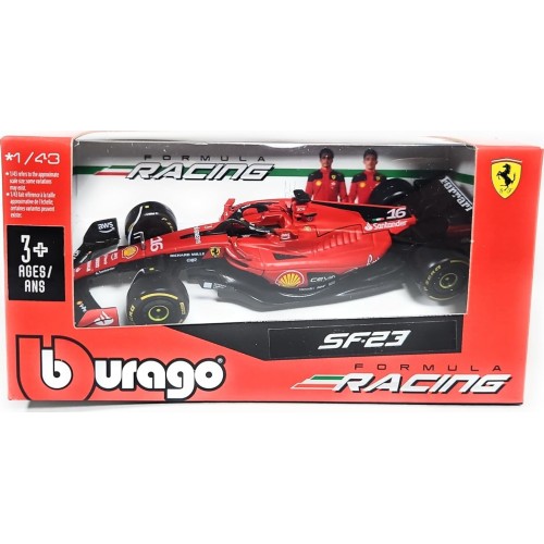Bburago Formula 1 F1 Ferrari Sf-23 Race Car Charles Leclerc 16 - 1:43 Scale 38160 4893993368365
