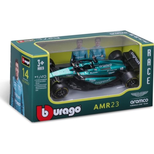 Bburago Formula 1 Aston Martin F1 Team Amr23 - Fernando Alonso 14 Σεζόν 2023 18/60039 4893993380909