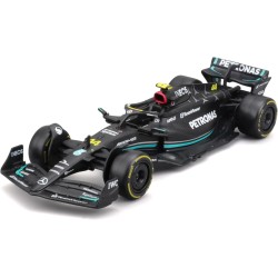 Bburago F1 Mercedes AMG W14 E2023, Hamilton: Formula 1 Model Car In 1:43 Scale, Lewis Hamilton, From 3 Years 18-38080H, Black 38