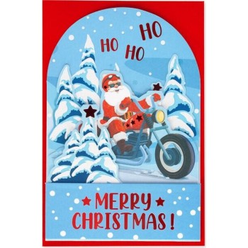 Legami Christmas Pop Up Card Santa Bike BGPXS0006 8052694020965