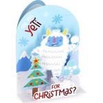 Legami Pop-Up Card - Pop-Up Χριστουγεννιάτικες Ευχετήριες Κάρτες - Yeti BGPXS0004 8052694020941