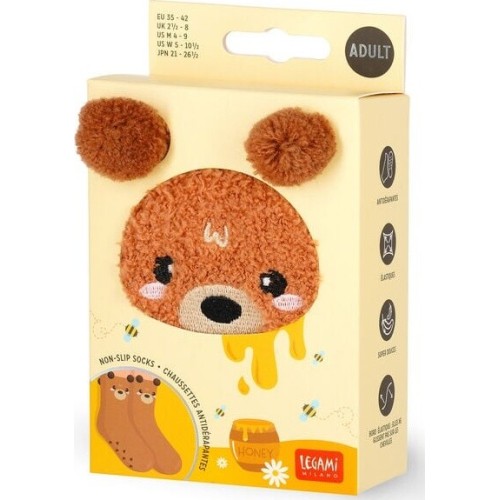 Legami Non-Slip Socks - Its A Match! Teddy Bear - Adult CS0008 8052694021450