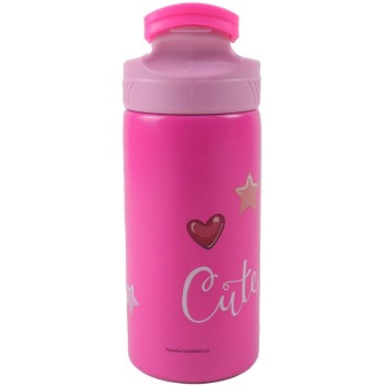 GIM Ανοξείδωτο Παγούρι Με Καλαμάκι Και Λαβή 500Ml Unicorns 550-09245 5204549160552