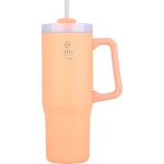 Estia Θερμός Straw Tumbler XL Save The Aegean 900Ml Peach Fuzz 01-28626 5207158028626