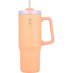 Estia Θερμός Straw Tumbler XL Save The Aegean 900Ml Peach Fuzz 01-28626 5207158028626