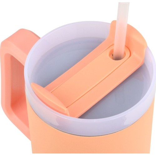 Estia Θερμός Straw Tumbler XL Save The Aegean 900Ml Peach Fuzz 01-28626 5207158028626