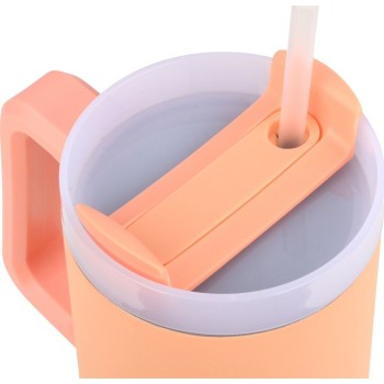 Estia Θερμός Straw Tumbler XL Save The Aegean 900Ml Peach Fuzz 01-28626 5207158028626
