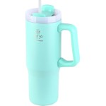 Estia Θερμός Straw Tumbler XL Save The Aegean 900Ml Bermuda Green 01-28657 5207158028657