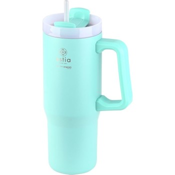 Estia Θερμός Straw Tumbler XL Save The Aegean 900Ml Bermuda Green 01-28657 5207158028657