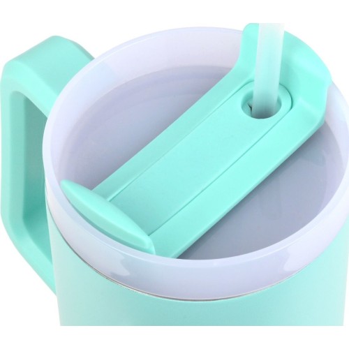 Estia Θερμός Straw Tumbler XL Save The Aegean 900Ml Bermuda Green 01-28657 5207158028657