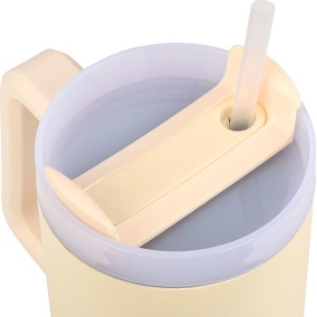 Estia Θερμός Straw Tumbler XL Save The Aegean 900Ml Lily White 01-28671 5207158028671