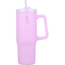 Estia Θερμός Straw Tumbler XL Save The Aegean 900Ml Lavender Purple 01-28640 5207158028640