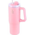 Estia Θερμός Straw Tumbler XL Save The Aegean 900Ml Blossom Rose 01-28688 5207158028688