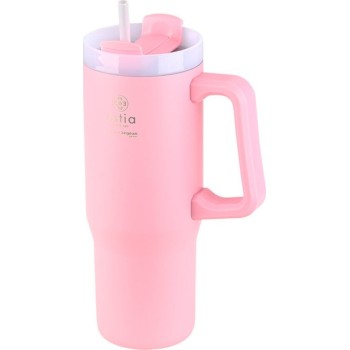 Estia Θερμός Straw Tumbler XL Save The Aegean 900Ml Blossom Rose 01-28688 5207158028688