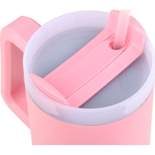 Estia Θερμός Straw Tumbler XL Save The Aegean 900Ml Blossom Rose 01-28688 5207158028688
