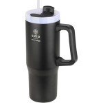 Estia Θερμός Straw Tumbler XL Save The Aegean 900Ml Midnight Black 01-28664 5207158028664