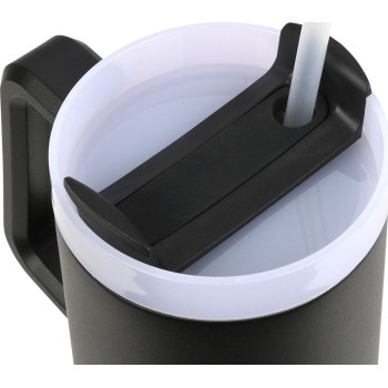 Estia Θερμός Straw Tumbler XL Save The Aegean 900Ml Midnight Black 01-28664 5207158028664