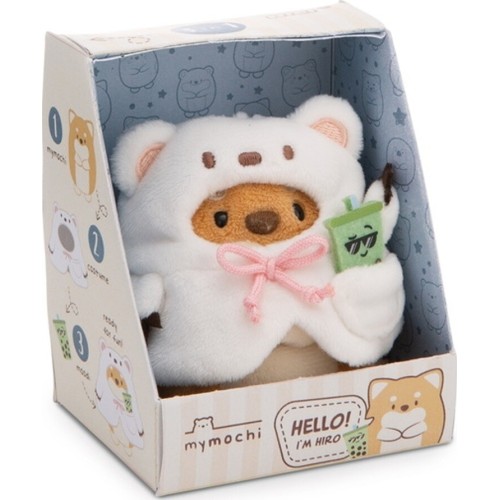 Nici Λούτρινο Mymochi 8Εκ Σκυλάκι Hiro Με Bubble Tea Και Στολή Πολικό Αρκουδάκι Σε Κουτί Δώρου NIC61140 4012390611465