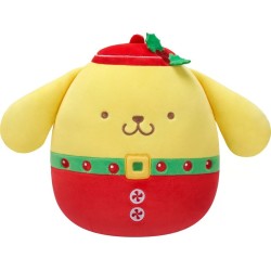 Jazwares Squishmallows Sanrio Hello Kitty And Friends Xmas - Plush Wave 1A 20Cm - Pompompurin Red With Green Belt, S JWSQ0518 19